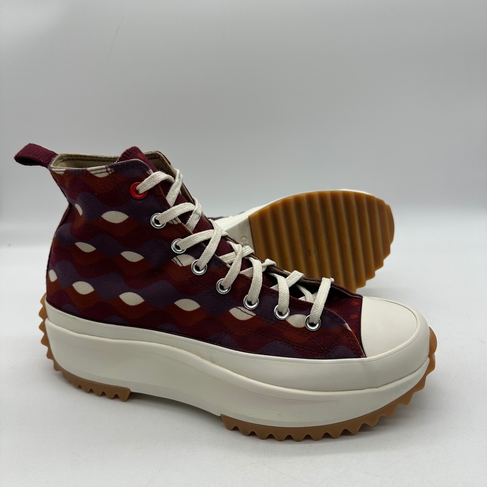 Converse A04302C Mens 10.5 Womens 12‎ Run Star Hike Beetroot Platform Sneakers - Picture 3 of 10
